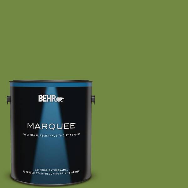 BEHR MARQUEE 1 gal. #MQ4-44 Green Dynasty Satin Enamel Exterior Paint & Primer