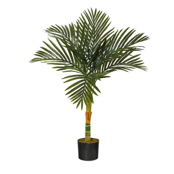 Nearly Natural 3ft. Single Stalk Golden Cane Artificial Palm Tree