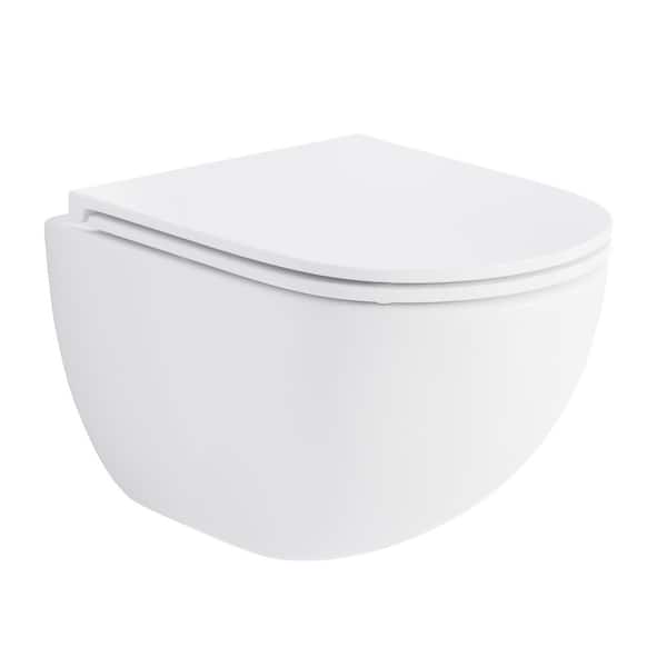 St. Tropez Wall-Hung Toilet Round Bowl Only in Matte White