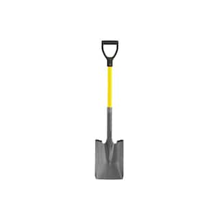 27 in. Fiberglass Handle Professional Square Point Shovel