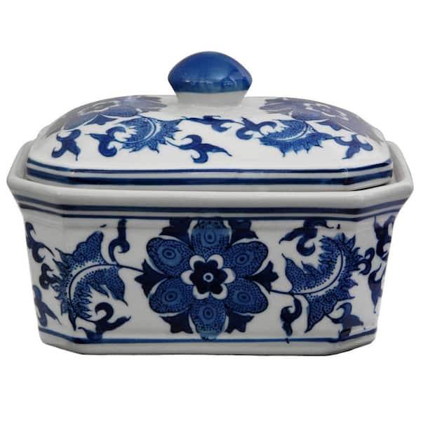 5 in. Porcelain Decorative Vase in Blue