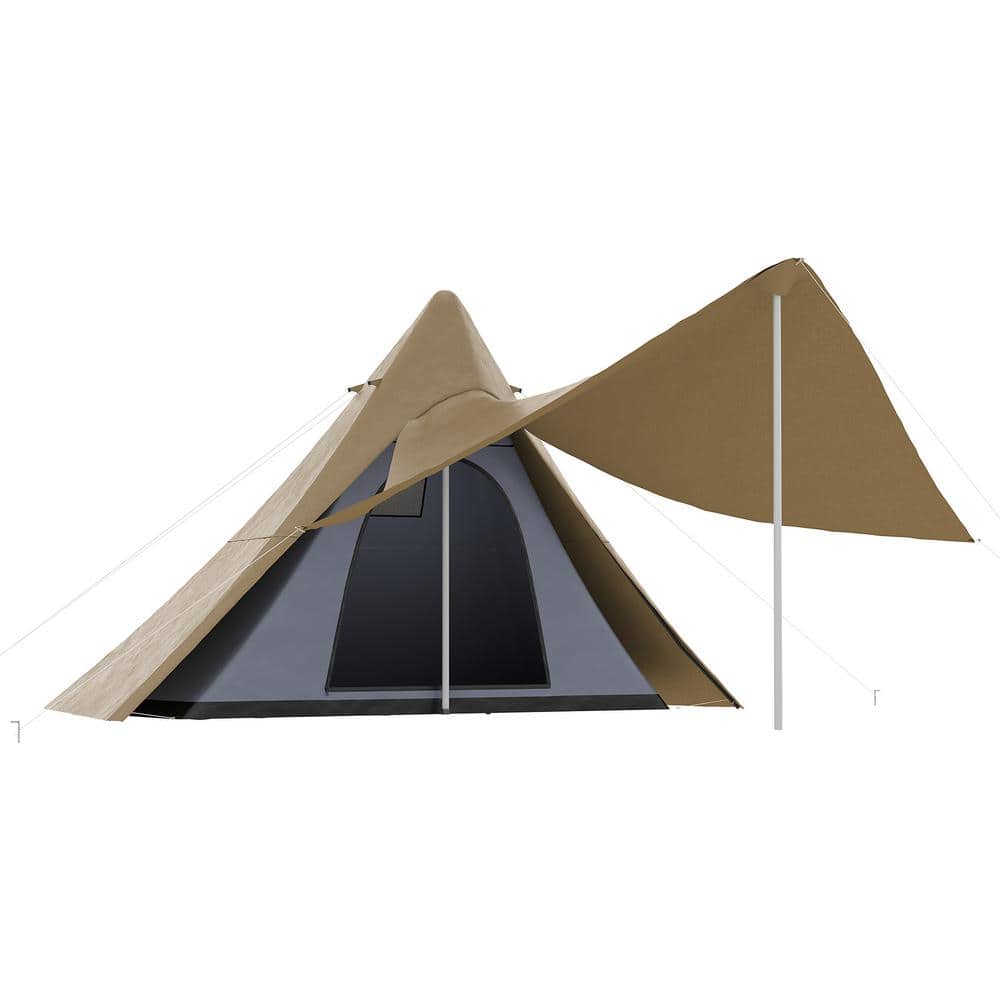 15.4 x 15.4 x 8.5 ft. Waterproof Camping Tent with Porch Area, Floor and Carry Bag, Coffee price history on PriceWatchPro