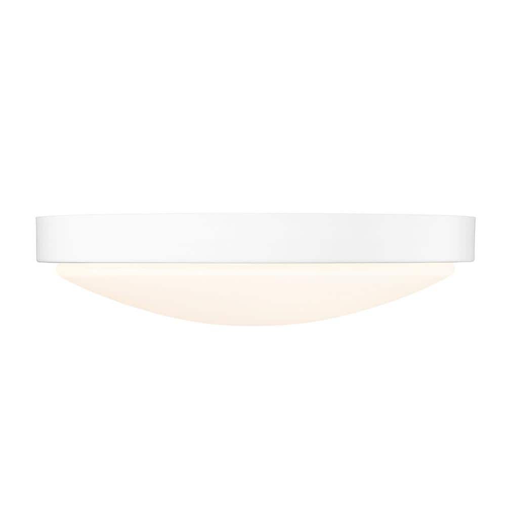 Gabi 12.25 in. Modern Matte White and Opal Integrated LED Flush Mount price history on PriceWatchPro