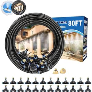 80 ft. DIY Outdoor Water Misting Cooling System for Backyard, Patio, Garden and Trampoline
