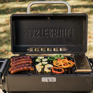 Portable Charcoal Grill and Smoker in Black with Cart and Analog Temperature Control