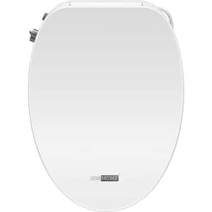 Smart Heated Electric Bidet Seat for Round Toilets in White