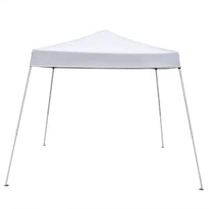 10 ft. x 10 ft. White Slant Leg Pop-Up Canopy