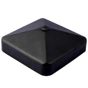 4 in. x 4 in. Universal Black Metal Post Cap, fits 3-3/8 in. to 4-1/8 in.