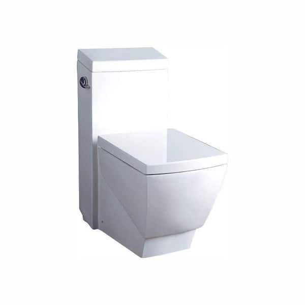 Ariel Platinum 1-Piece 1.28 GPF Single Flush Elongated Toilet in White