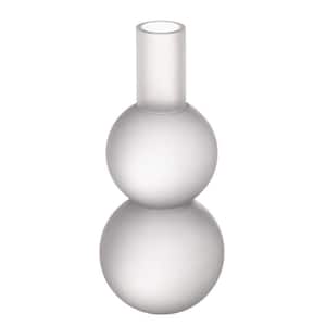 Double Orb Candle Holder 3 in. Dia. x 7 in. in White