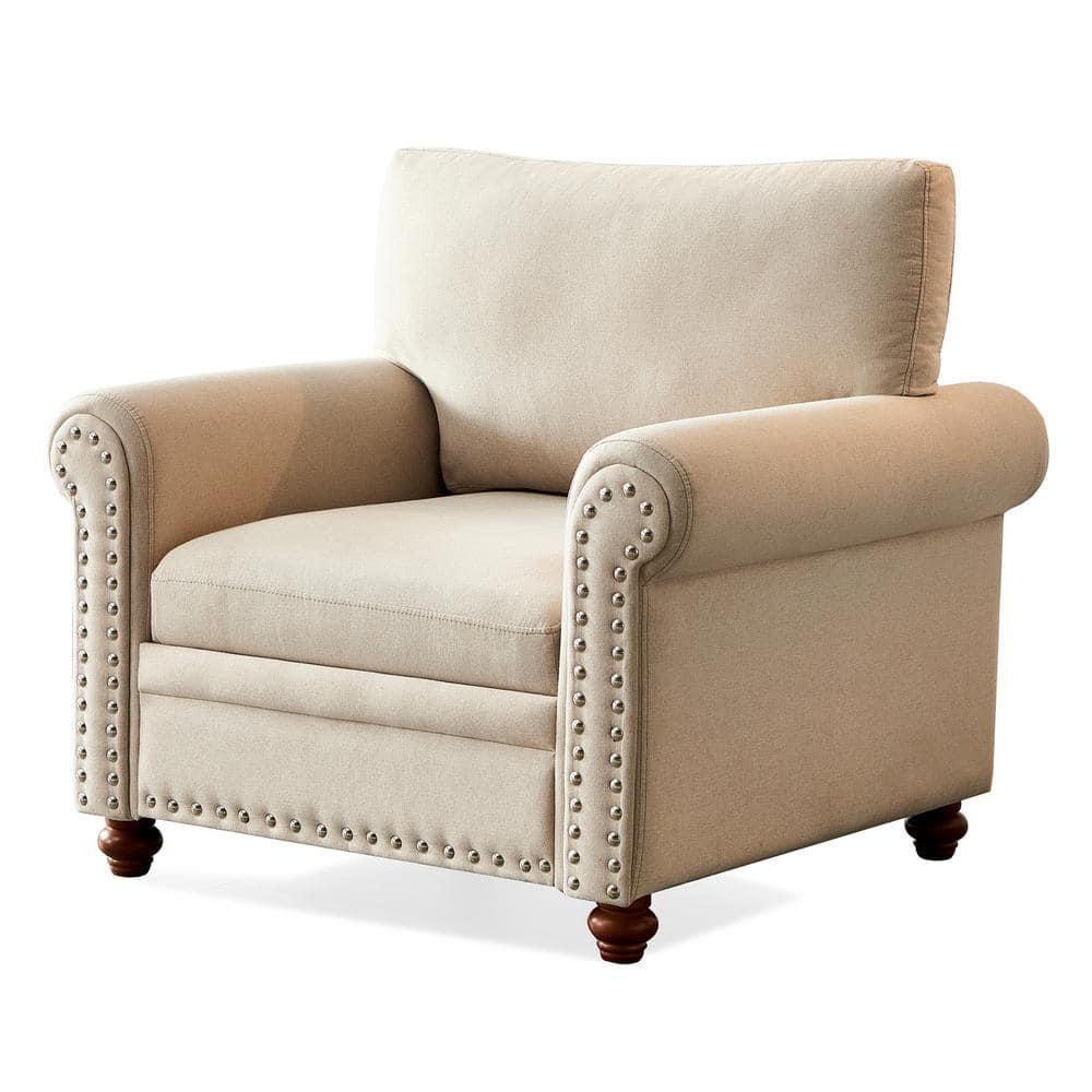 Reviews for Zjoyee Beige Polyester Arm Chair Living Room Sofa Single