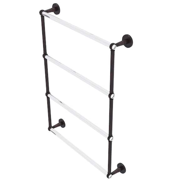 Allied Brass Clearview 24 in. 4-Tier Ladder Towel Bar with Twisted Accents in Venetian Bronze