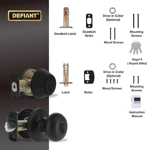 Defiant Hartford Matte Black Single Cylinder Project Pack