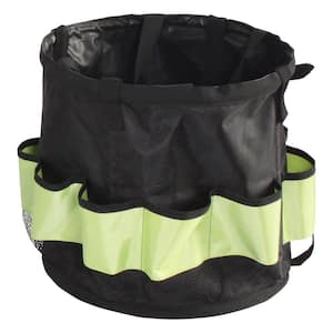 Tool Toter Bucket with 10 Spacious Pockets, Catch-All Tote and Carry Handle
