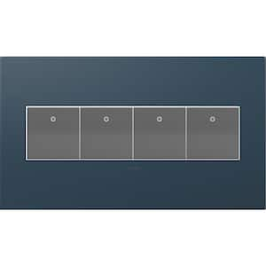 adorne 4 Gang Decorator/Rocker Wall Plate, Felt Green (1-Pack)