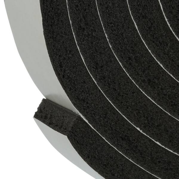 thumbnail image 2 of Peak Weather Stripping Tape 1/2 Inch Thick Foa X 3/4 Inch Wide X 25 Ft. Long Black Black PVC 2 of 14