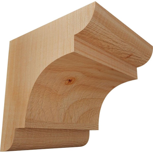 Ekena Millwork 5-1/2 in. x 6 in. x 6 in. Douglas Fir New Brighton Smooth Corbel