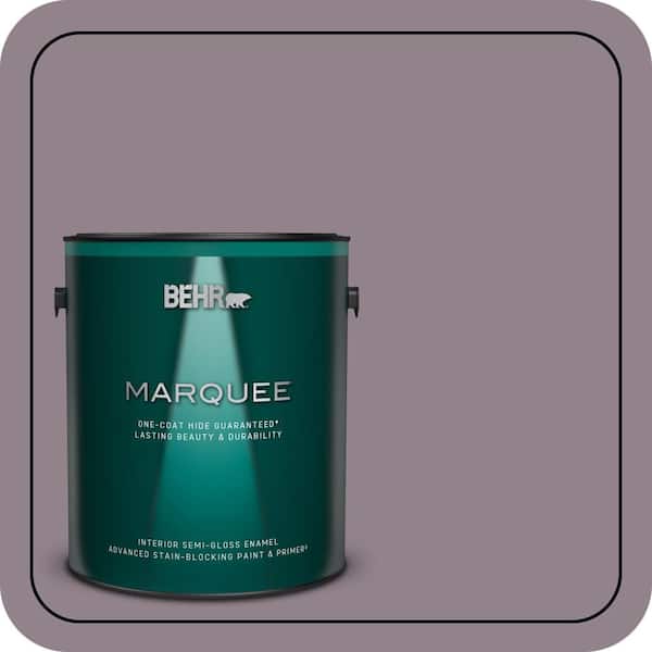 BEHR MARQUEE 1 gal. #N110-4 Gothic Purple One-Coat Hide Semi-Gloss Enamel Interior Paint & Primer