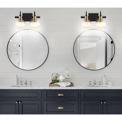 Black - 2 Light - Vanity Lighting - Lighting - The Home Depot