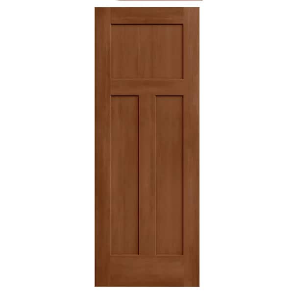 JELD-WEN 32 in. x 80 in. Craftsman Hazelnut Stain Solid Core Molded Composite MDF Interior Door Slab