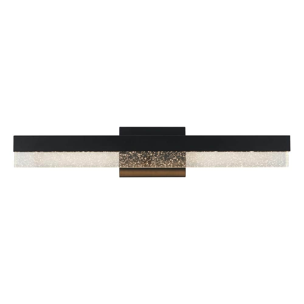 Artika Swirl 27 sold in. 1-Light Black LED Modern Bath Vanity Light Bar for Bathroom