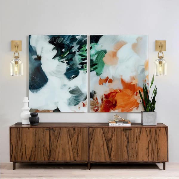 5.12 in. 1-Light Dimmable LED Brass Wall Sconce, Bell Crystal Bathroom Wall Light, for Kitchen, Living room, Bathroom