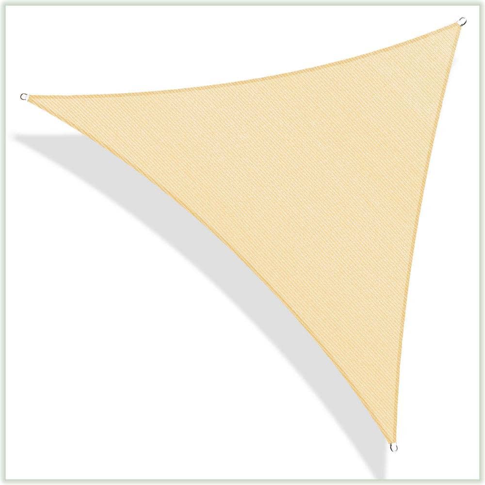 8 ft. x 8 ft. 190 GSM Beige Equilateral Triangle Sun Shade Sail Screen Canopy, Outdoor Patio and Pergola Cover price history on PriceWatchPro
