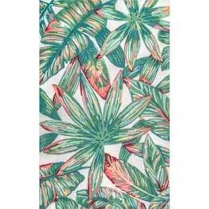 Contemporary Floral Lindsey Multi 10 ft. x 13 ft. Indoor/Outdoor Area Rug