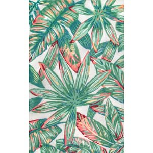 Lindsey Contemporary Floral Multicolor 9 ft. x 12 ft. Indoor/Outdoor Area Rug