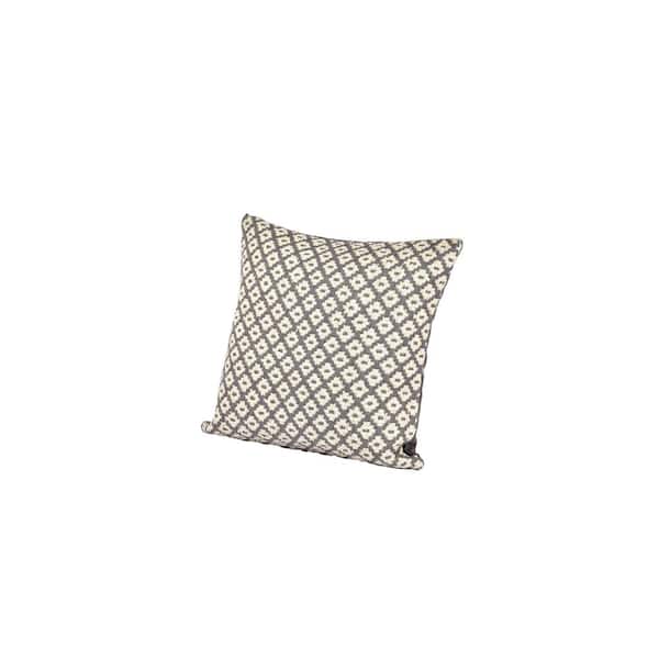 SPITIKO HOMES Grey 100% cotton Polyester Filled handloom cushion 20"X20"