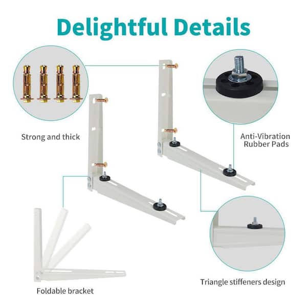 Galvanized Steel Mini Split Wall Mount Bracket for 7000-18000 BTU