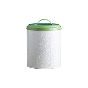In The Forest Coated Stainless Steel Compost Storing Canister with Plastic Liner and Carbon Filter