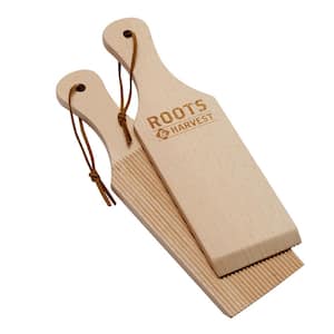 Beechwood Grooved Butter Paddles