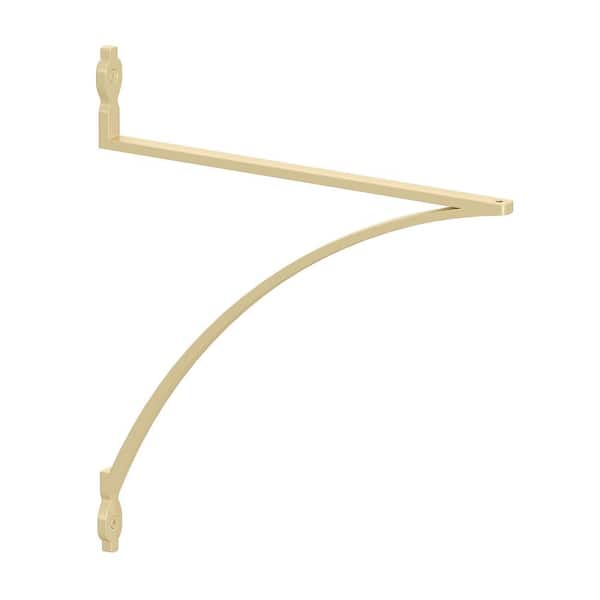 Lewiston Steel 10.25 in. D x 0.65 in. W x 11.30 H in Satin Gold 100 lbs. Decorative Shelf Bracket