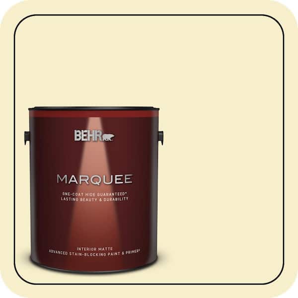 BEHR MARQUEE 1 gal. #ECC-11-1 Daybreak Sun Matte Interior Paint & Primer