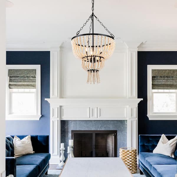 Navy on sale blue chandelier