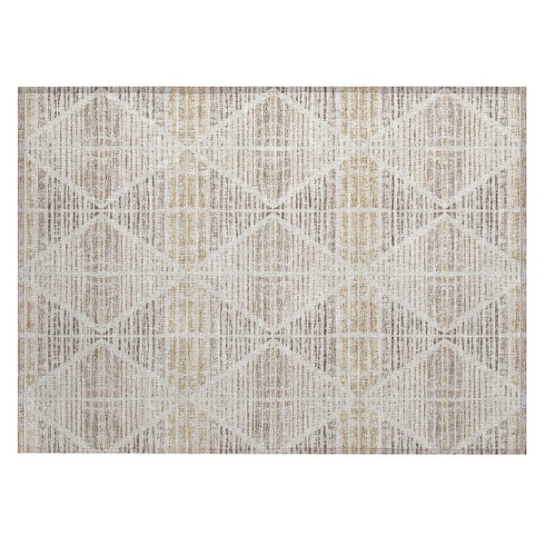 Chantille Machine Washable Indoor/Outdoor Abstract ACN2671 Beige 2 ft. x 3 ft. Accent Rug