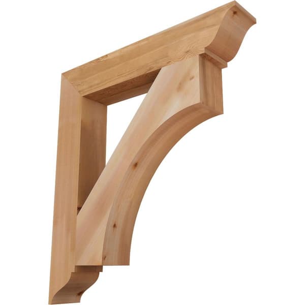 Ekena Millwork 5-1/2 in. x 36 in. x 40 in. Western Red Cedar Westlake Traditional Smooth Bracket