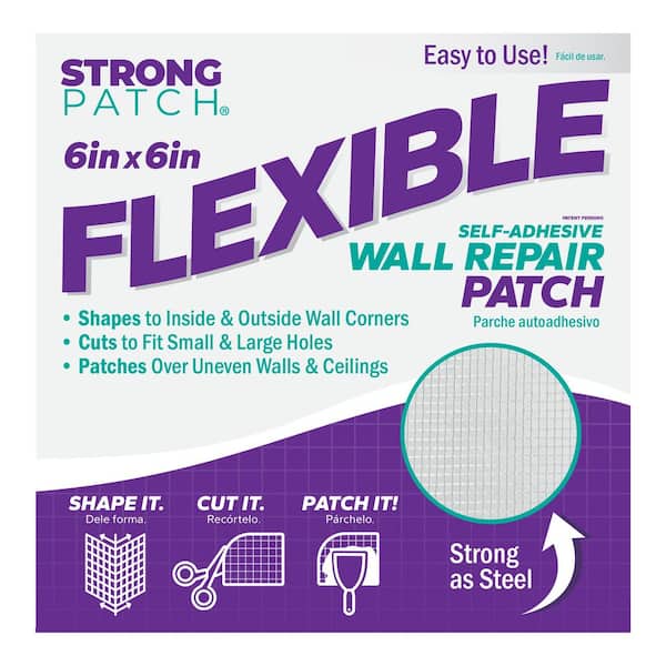 STRONG-PATCH StrongPatch 6 in. x 6 in. Flexible Self Adhesive Wall Repair Patch (3-Pack)