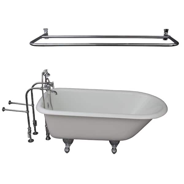 Barclay Products 5 ft. Cast Iron Ball and Claw Feet Roll Top Tub in ...