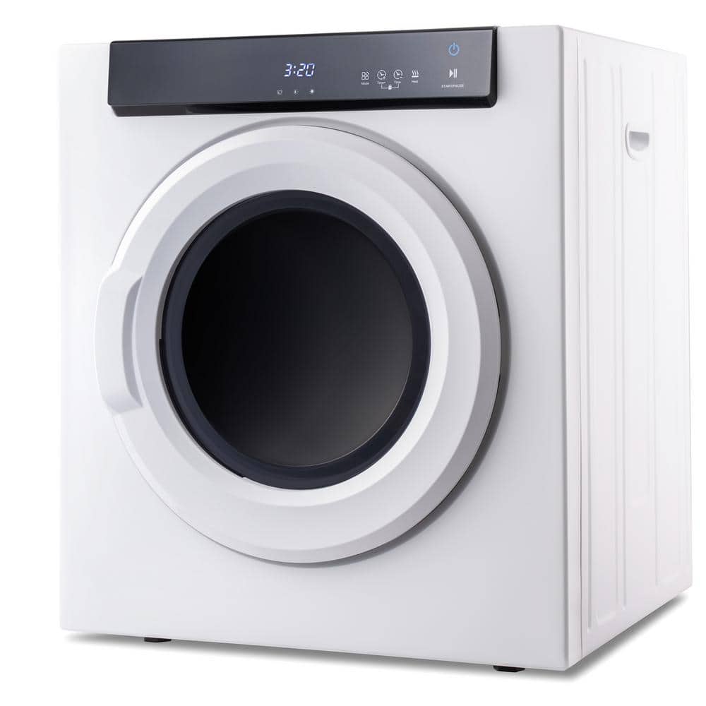 Boyel Living 3.5 cu. ft. 120 Volt White Stackable Electric Vented Dryer with Touch Screen Panel and Stainless Steel Tub
