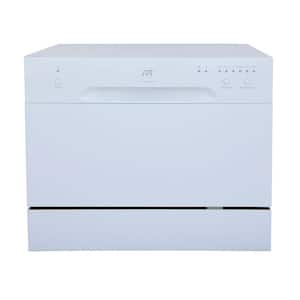 18 in. White Digital CounterTop Control 120-volt Dishwasher with 7-Cycles, 6 Place Settings Capacity