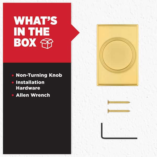 Kwikset Sora Satin Brass Half Dummy 2.19 in. Rectangle Rose Round