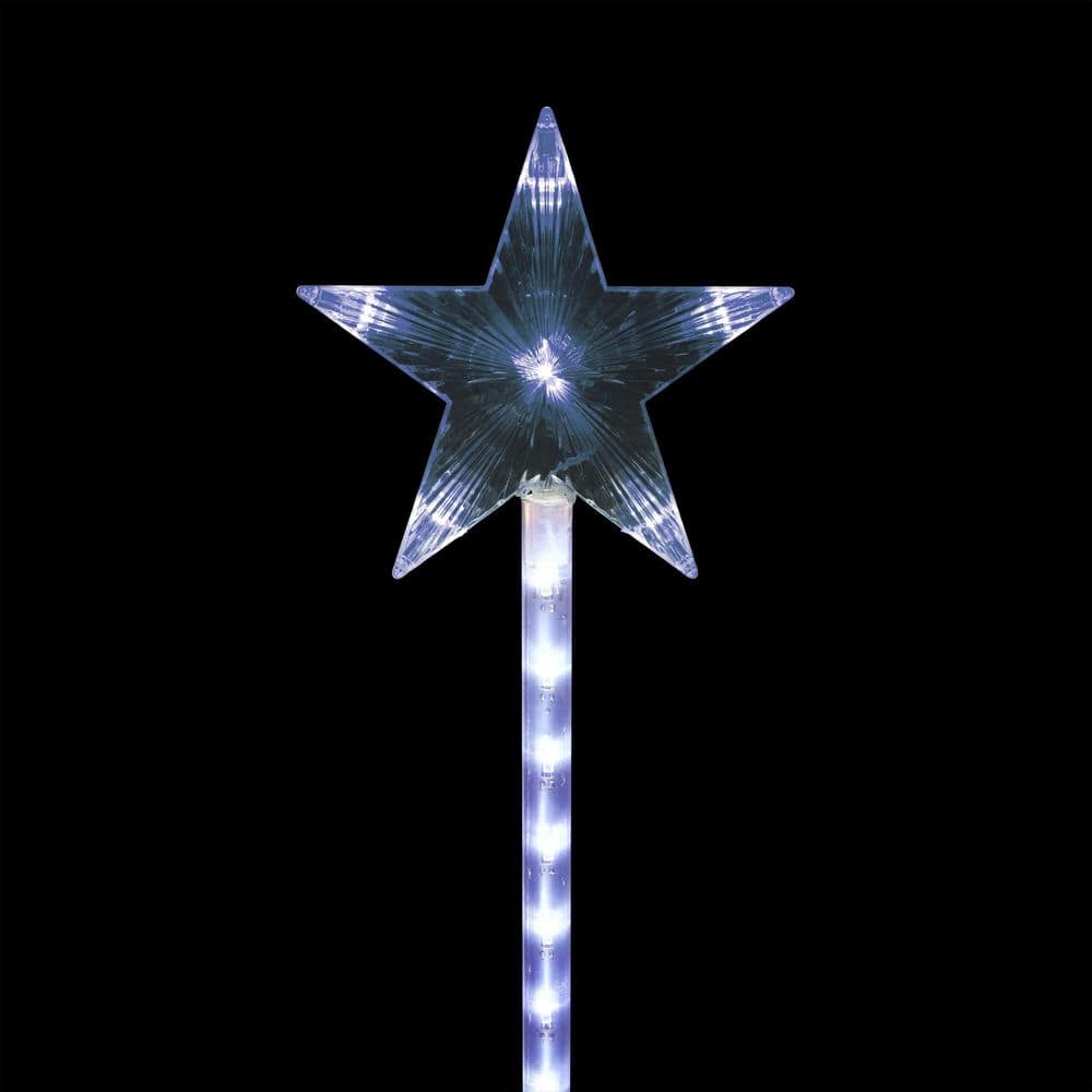 Shooting Star LED Pathway Stakes, 4-Pack, Cool White