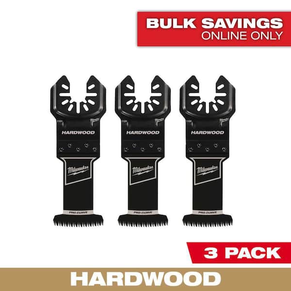 Milwaukee 1-3/8 in. High Carbon Steel Universal Fit Japanese Teeth Hardwood Cutting Multi-Tool Oscillating Blade (3-Pack)