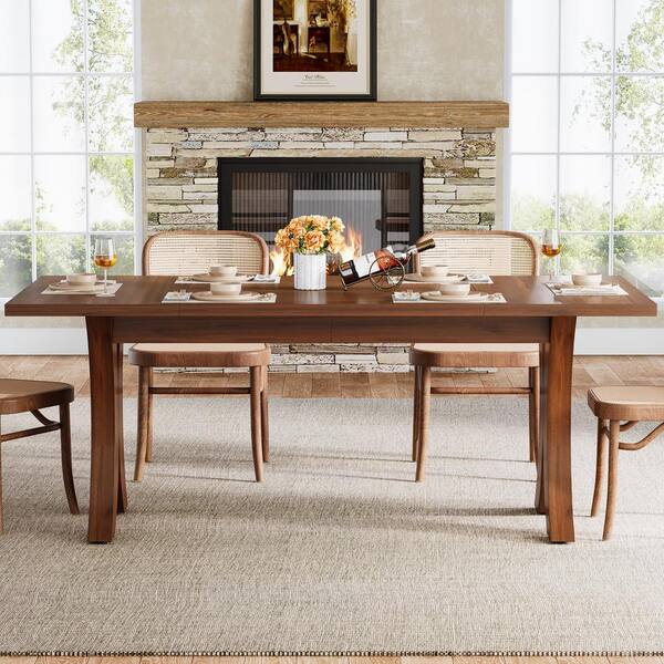 TRIBESIGNS WAY TO ORIGIN Halseey Rectangular Walnut Brown Wood 63