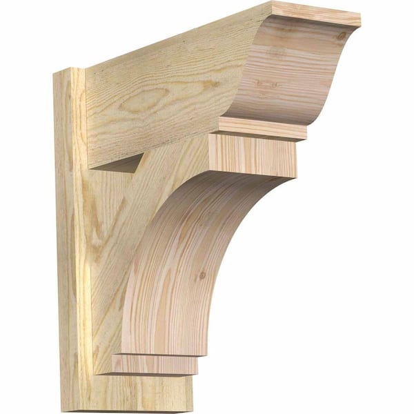 Ekena Millwork 8 in. x 20 in. x 20 in. Douglas Fir Imperial Traditional Rough Sawn Outlooker