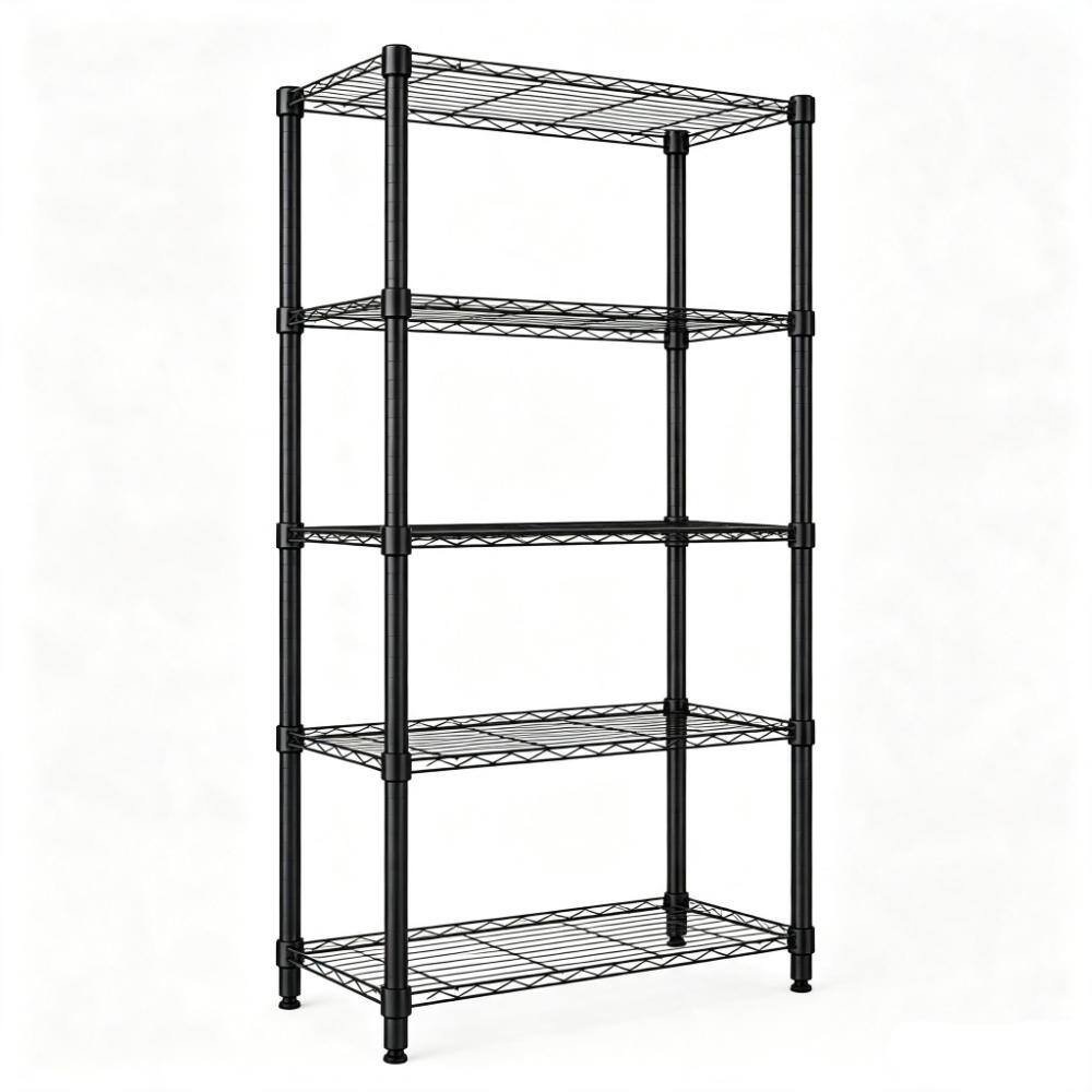 "5-Tier 35"" Wire Shelving Storage Rack Heavy Duty Metal Shelf Unit Height Adjustable for Garage Kitchen Pantry" price history on PriceWatchPro