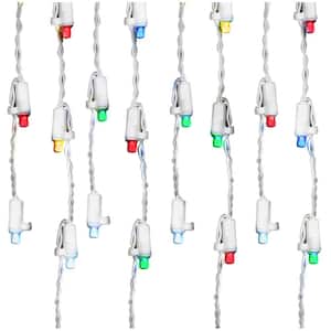 60-Light LED Multi-Color Twinkling Icicle Lights (Set of 2)