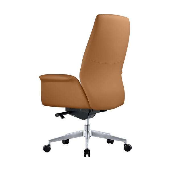 Leisuremod Summit Mid-Century Modern Faux Leather Conference